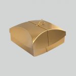 Geschenkschachtel Kisha3, gold, 7,3x7,3x6 cm