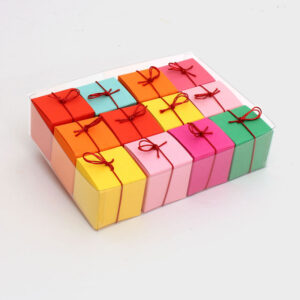 Geschenkschachteln-12 Stück-Würfel 4x4cm, 8 Farben