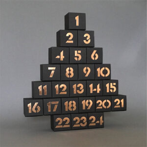 Adventskalender schwarz, zum Befüllen
