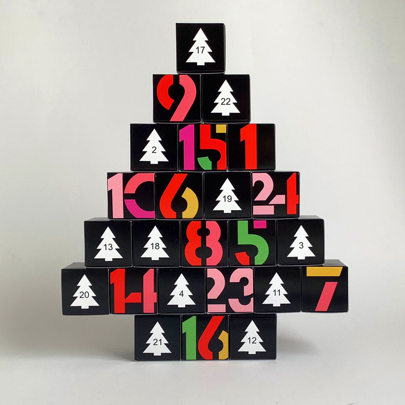 Adventskalender black modern art