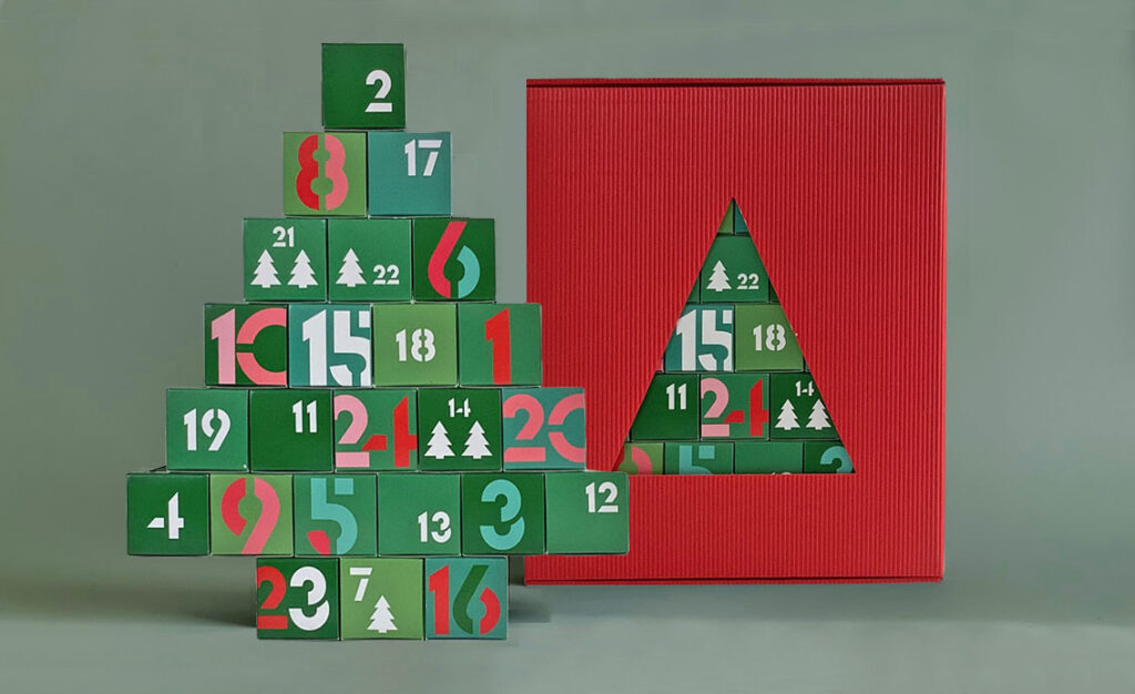 Adventskalender green modern art