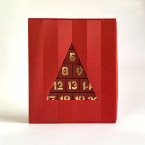 Adventskalender barolorot, zum Befüllen
